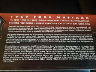Highway 61 1969 Ford Mustang Boss 302 1/18 Diecast 50729 Hwy 61 Rare 3