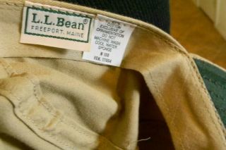 VTG LL BEAN LONG BILL FLY FISHING CAP HAT USA MEN ' S Sz L/XL FREEPORT MAINE 4