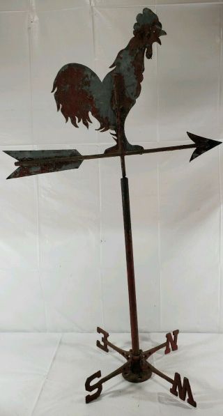 Vintage Tin/metal Rooster Weather Vane