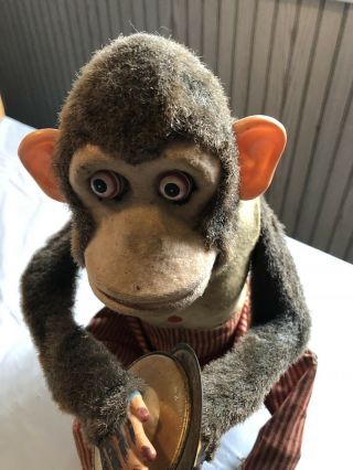 Vintage MUSICAL JOLLY CHIMP Daishin JAPAN BATTERY - OP monkey with cymbals 2