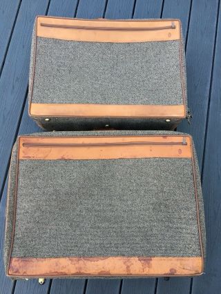 Vintage Hartmann Luggage Tweed Three Piece Nesting Wheels Patent Pending 5