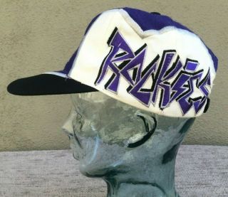 Vintage 90s Colorado Rockies Baseball Cap Drew Pearson Graffiti Snapback Hat Mlb