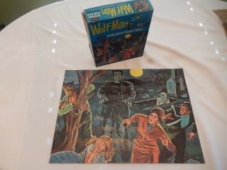 Vintage 1960 ' s Jaymar Wolf Man Puzzle Complete Wolf Man 