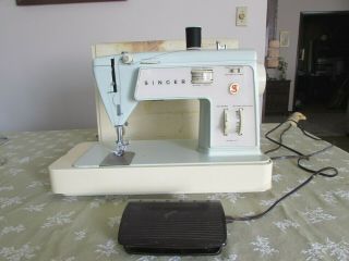 Vintage Singer Touch & Sew,  Model 417,  Portable Sewing Machine