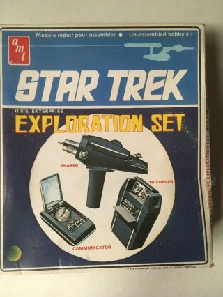 Amt Star Trek Exploration Set Model Kit S958  Vintage 1974