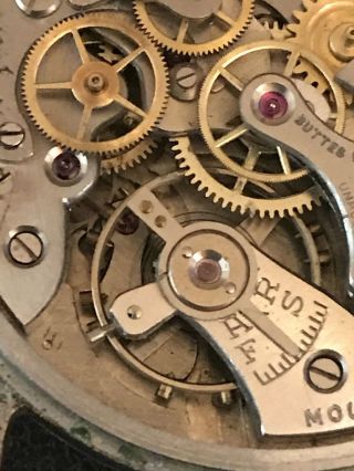 Rare Landeron 51 Crawford Chronograph Buttes Watch Co Or Restoration 5