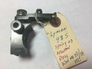 “vintage Lyman Reciever Sight (48 - S) W/screws.  Win.  70,  03,  06,  Newton,  Ross Etc.
