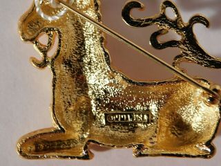 Vtg.  Metropolitan Museum of Art MMA 22K Overlay Medieval Unicorn Pin Brooch NWT 4