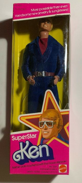 1977 Mattel Superstar Ken Doll Nrfb New/sealed 2211