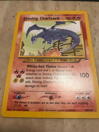 Shining Charizard 107/105 Holo Rare Unlimited Neo Destiny - Pokemon Card