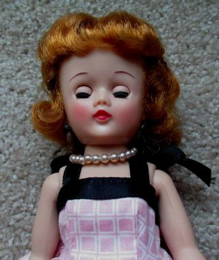 Vintage Vogue JILL 3313 Redhead Dressed In Pink Black Dress 3