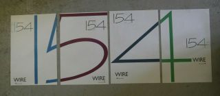 Rare Set Of Four Wire Promo Posters For The 154 Lp Harvest Uk 1979 Rare