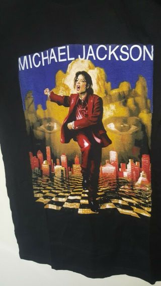 RARE Michael Jackson 1997 History World Tour Crew Shirt Old Stock Size XL 2