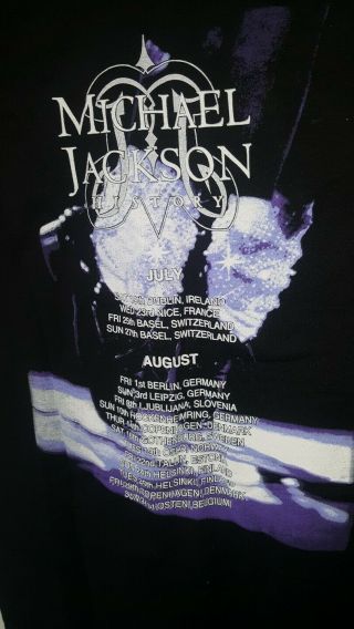 RARE Michael Jackson 1997 History World Tour Crew Shirt Old Stock Size XL 4