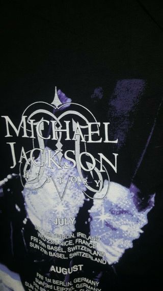 RARE Michael Jackson 1997 History World Tour Crew Shirt Old Stock Size XL 6