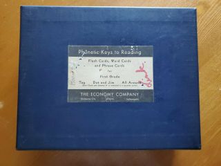Vintage 1950s Phonetic Keys To Reading Flashcards First Grade Dot And Jim Rare