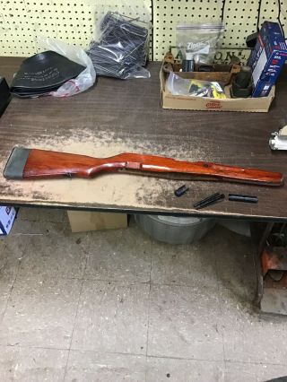 Vintage Chinese Sks Wood Stock With Cleaning Kit