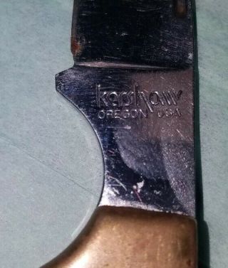 Vintage Kershaw 2105 Japan Single Blade Folding/Locking Pocket Knife,  Pre - owned 6