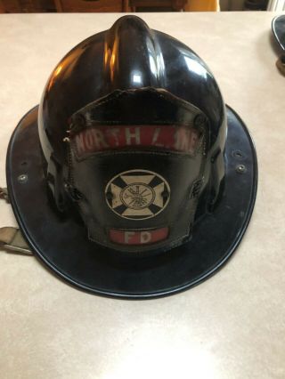 Vintage Firefighter Helmet Northlake Il Fire Department