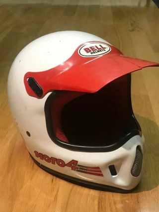 Bell Moto 4 Vintage Dirtbike Motorcycle Mx Racing Helmet