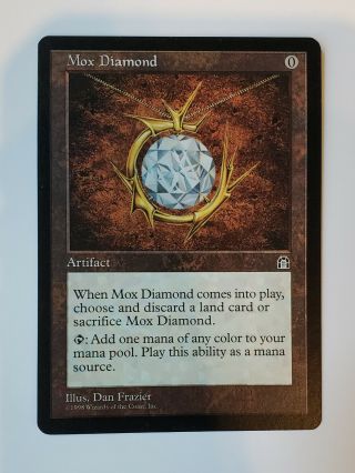 Mox Diamond - Stronghold - Mtg Magic The Gathering Card Near Never Played