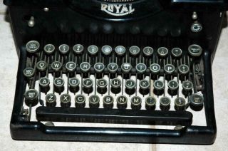 Vintage Antique Royal Desk Typewriter Model 10 Beveled Glass Side Panels 1929 3