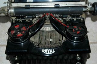 Vintage Antique Royal Desk Typewriter Model 10 Beveled Glass Side Panels 1929 4