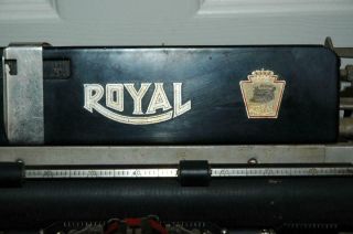 Vintage Antique Royal Desk Typewriter Model 10 Beveled Glass Side Panels 1929 5