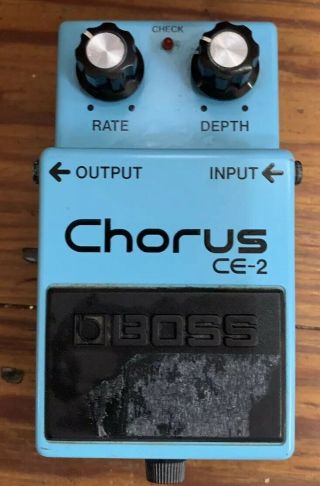 Boss Ce - 2 Analog Chorus Made In Japan Effects Pedal Vintage Green Label Mij