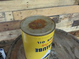 Vintage 1956 5 quart Sunoco Dynalube Motor Oil Can 3