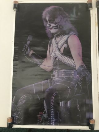 VINTAGE PETER CRISS & PAUL STANLEY FULL SIZE POSTERS FROM ALIVE 2 ORDER FORM 2
