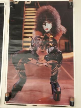 VINTAGE PETER CRISS & PAUL STANLEY FULL SIZE POSTERS FROM ALIVE 2 ORDER FORM 7