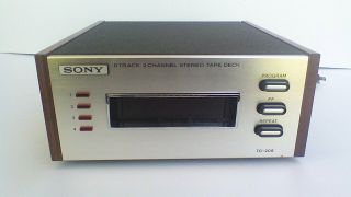 Vintage Retro Sony Tc - 208 8 Track Player Stereo 2 Channel,
