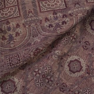Sanskriti Vintage Blue Heavy Saree Pure Satin Silk Banarasi Brocade Fabric Sari 7