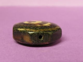 (cV500) Tibet : Very Old Agate DZI octogonal Bead Pendant.  Very rare 5