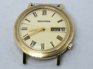 Vintage Mens Bulova Accutron Wrist Watch Box And Booklet
