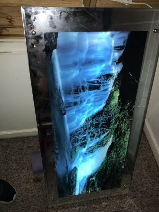 Vintage Light Up Waterfall Motion & Sound Framed Picture Birds Singing See Video