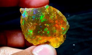 Ethiopian Opal Jumbo Rare Fire 141 Crt 100 Natural Rough In Loose Gemstone Dr (1