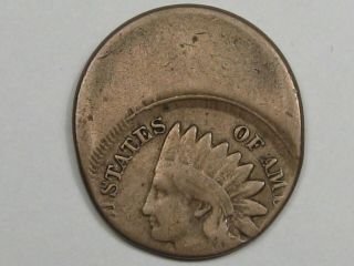Rare Error Coin: Off - Center Copper - Nickel (1860 - 1864) Us Indian Head Penny.  10