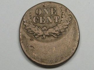 RARE ERROR Coin: Off - Center Copper - Nickel (1860 - 1864) US Indian Head Penny.  10 4