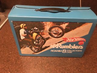 Vintage 1970 Hot Wheel Rrrumblers Roarin 8 Vinyl Collector Case Rumbler &2 Bikes 3