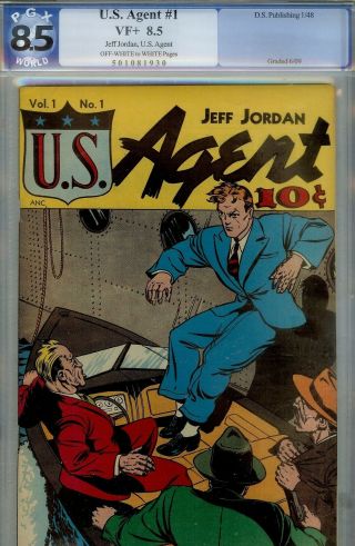 Jeff Jordon,  Us Agent 1 - Pgx 8.  5 - Higrade Crime Book 1948 - Rare Book