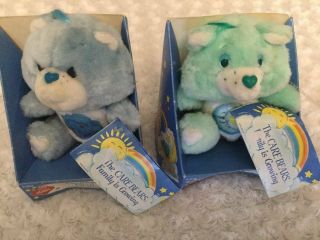 Rare Vintage Care Bears In Boxes 1985 Bedtime Bear Grumpy Bear