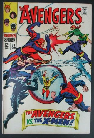 Vintage Marvel Avengers 53 Comic Vs.  X - Men Great Shape