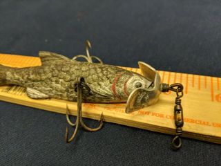 Vintage Shakespeare Evolution Antique Rubber Underwater Minnow Fishing Lure Bait 3