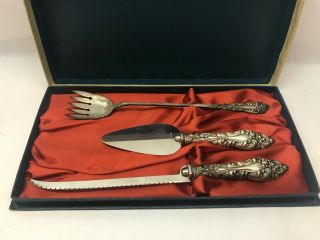 Vintage Amston Sterling Silver Flatware Three Cheese Tomato Knives Lettuce Fork