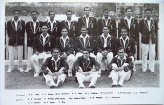 India To West Indies 1953 – Rare Vintage Cricket Postcard