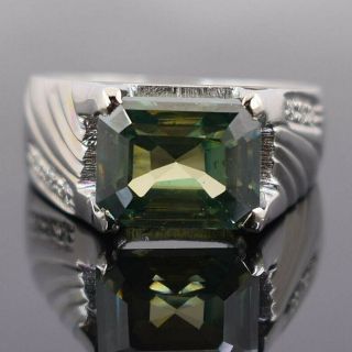 Aaa Certified Rare 6.  50 Ct,  Blue Diamond Ring Heavy Setting - Wedding Design