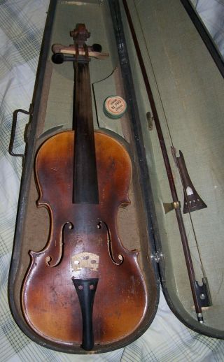 Vintage Lyon & Healy Konrad Chicago Violin With Bow & G&b Wood Case