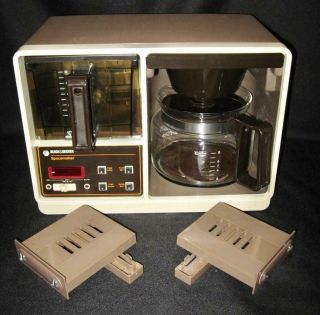 Vintage Black & Decker Spacemaker Coffee Maker W/ Clock & Timer Home Or Rv